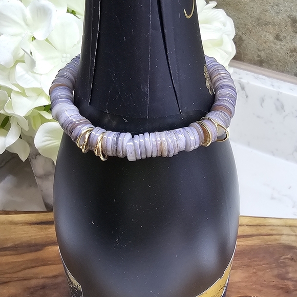 Druzy Dreams Stack Bracelets Set In Purple - Picture 3 of 7